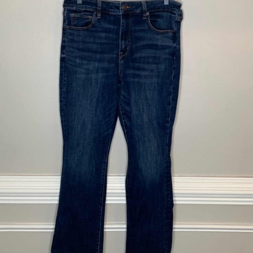 American Eagle Jeans High Rise Skinny Kick Size 14 Short